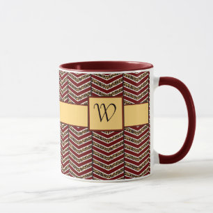 Empreinte de léopard Chevron Mug