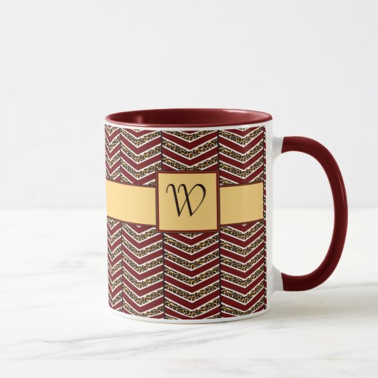 Empreinte de léopard Chevron Mug (Droite)