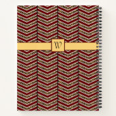Empreinte de léopard Chevron Spiral Carnet (Dos)