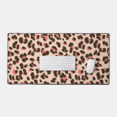 Empreinte de léopard chic en rose (Clavier et souris)