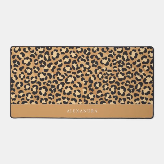 Empreinte de léopard chic personnalisé (Recto)