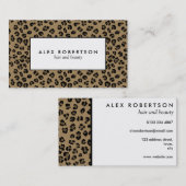 Empreinte de léopard classique et carte de visite (Devant / Derrière)