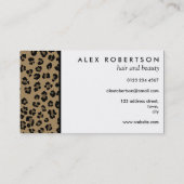 Empreinte de léopard classique et carte de visite (Dos)