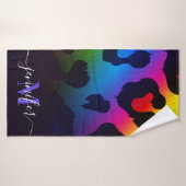 Empreinte de léopard coloré (Serviette de bain)