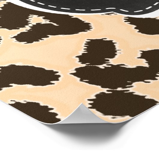 Empreinte de léopard couleur bisque ; tableau de b (Coin)