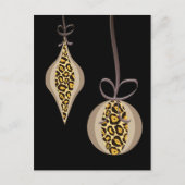 Empreinte de léopard de carte postale de Noël (Devant)