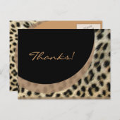 Empreinte de léopard de cartes postales de Merci (Devant / Derrière)