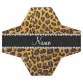Empreinte de léopard de parties scintillant jaune (Plat)