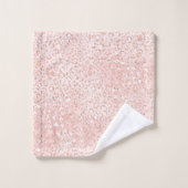 Empreinte de léopard de Parties scintillant rose v (Gant de toilette)