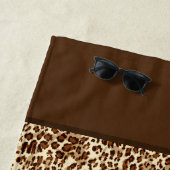 Empreinte de léopard de serviettes de plage (En situation)