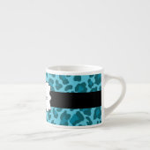 Empreinte de léopard des tons de bleu Espresso Mug (Droite)