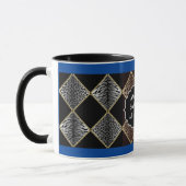 Empreinte de léopard Diamond Design Mug à deux ton (Gauche)