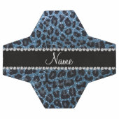 Empreinte de léopard d'parties scintillant bleu br (Plat)