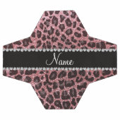 Empreinte de léopard d'parties scintillant rose cl (Plat)