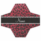 Empreinte de léopard d'parties scintillant rouge C (Plat)