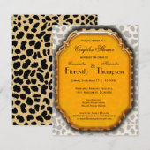 Empreinte de léopard Et Profond Invitation D'Accen (Devant / Derrière)