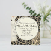 Empreinte de léopard exotique élégante invitation  (Debout devant)