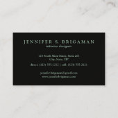 Empreinte de léopard funky Carte de visite personn (Dos)