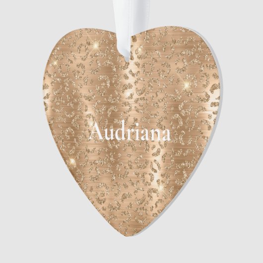 Empreinte de léopard Gold Glam Parties scintillant (devant)