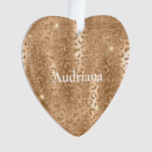 Empreinte de léopard Gold Glam Parties scintillant (devant)