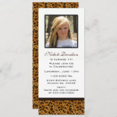 Empreinte de léopard : Invitation de partie (Devant / Derrière)