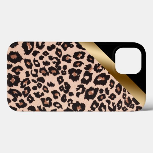 Empreinte de léopard iPhone 13 Coque (Verso (horizontal))