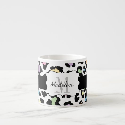 Empreinte de léopard multicolores Espresso Mug (Devant)