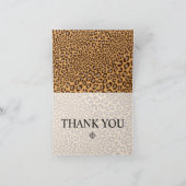 Empreinte de léopard/naturel/Merci Cartes (Intérieur)
