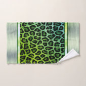 Empreinte de léopard Neon Green (Serviette à main)