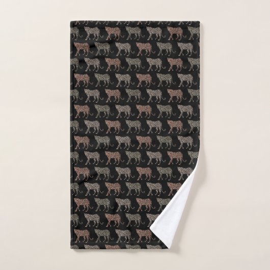 Empreinte de léopard noir (Serviette à main)