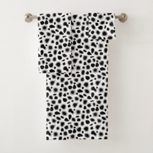 Empreinte de léopard, noir et blanc