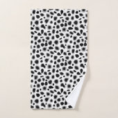 Empreinte de léopard, noir et blanc (Serviette à main)