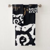 Empreinte de léopard noir et blanc (En situation)