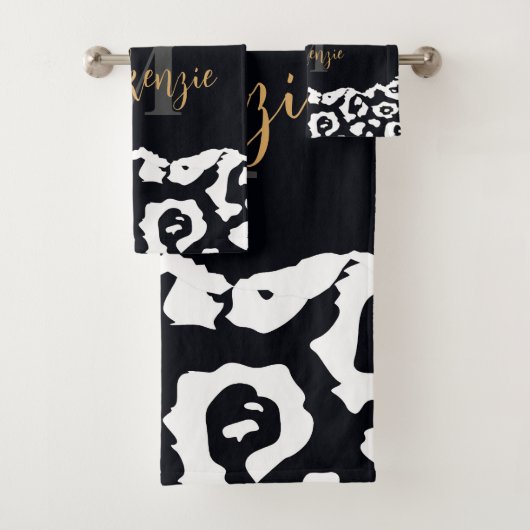 Empreinte de léopard noir et blanc (En situation)