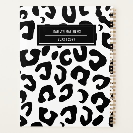 Empreinte de léopard noir minimal moderne (Dos)