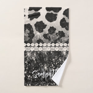 Empreinte de léopard Parties scintillant argent