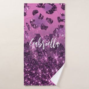 Empreinte de léopard Parties scintillant violet