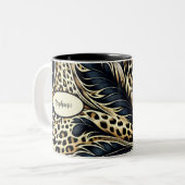 Empreinte de léopard Personnalisé Café Mug (Devant gauche)