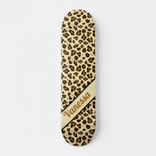 Empreinte de léopard personnalisé - Skateboard pou (Devant)