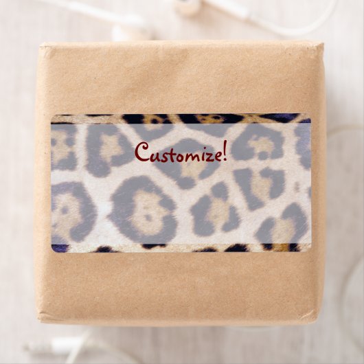 Empreinte de léopard Real fourrure Motif Étiquette (En situation)