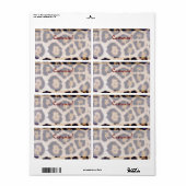 Empreinte de léopard Real fourrure Motif Étiquette (Feuille entière)