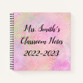 Empreinte de léopard Retour À L'École Carnet Monog (Devant)