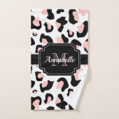 Empreinte de léopard rose (Serviette à main)