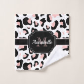 Empreinte de léopard rose (Gant de toilette)