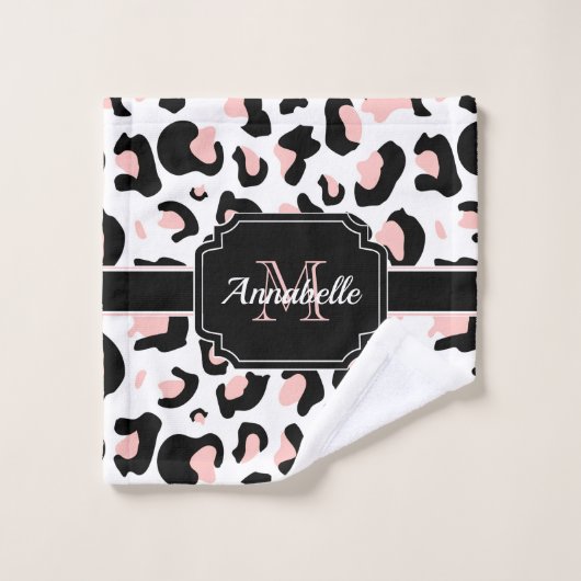 Empreinte de léopard rose (Gant de toilette)