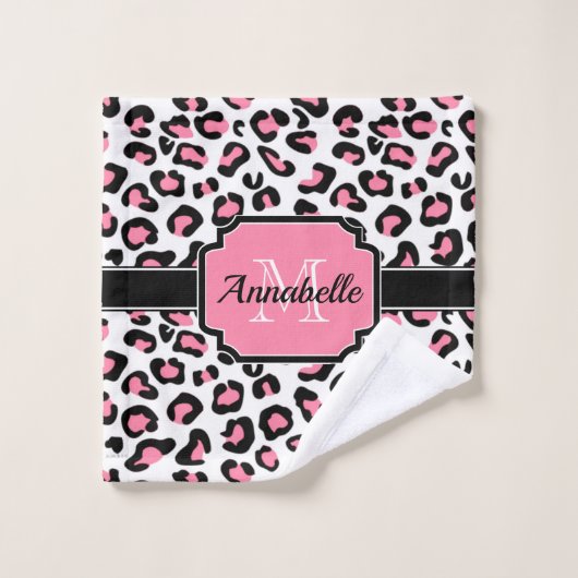 Empreinte de léopard rose (Gant de toilette)