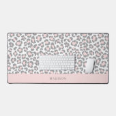 Empreinte de léopard rose chic personnalisé (Clavier et souris)