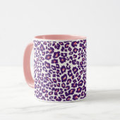 Empreinte de léopard rose et pourpre, Mug sauvage (Devant gauche)