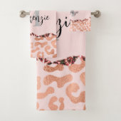 Empreinte de léopard rose Gold Parties scintillant (En situation)