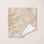 Empreinte de léopard rose pâle Glam Gold Rose     (Gant de toilette)